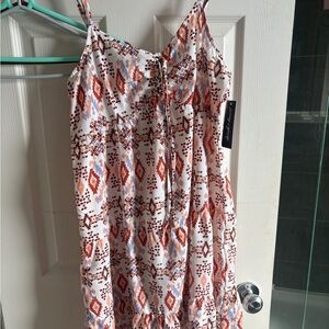 Patterned Sleeveless summer dress. SzXL